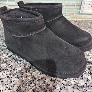 BearPaw Super Shorty Booties with water repellent Charcoal
